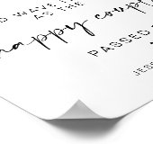 moderne minimalistische bruiloft zendt uit teken poster (Hoek)