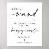 moderne minimalistische bruiloft zendt uit teken poster (Voorkant)