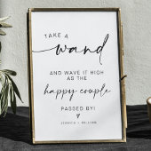 moderne minimalistische bruiloft zendt uit teken poster