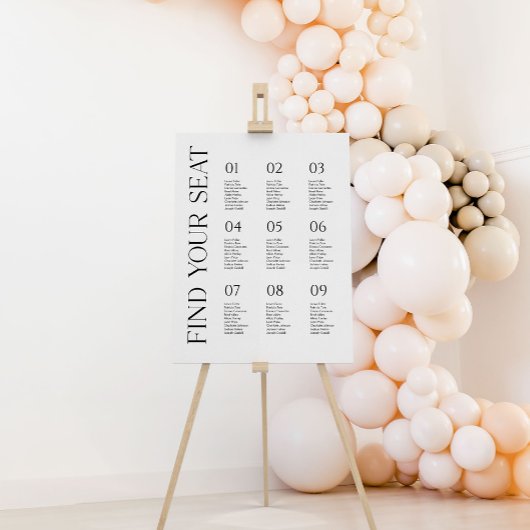 Moderne minimalistische bruiloft zitgrafiek Poster