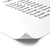 Moderne Minimalistische Bruiloft zitgrafiek Poster (Hoek)