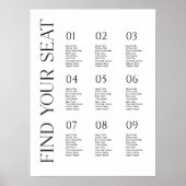 Moderne minimalistische bruiloft zitgrafiek Poster (Voorkant)