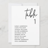 Moderne minimalistische bruiloft zitkaart Kaart (Voorkant)