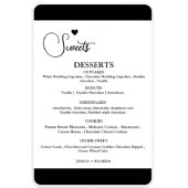 Moderne minimalistische bruiloft zoete dessert bar poster