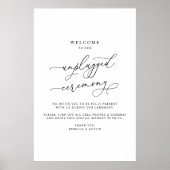 Moderne, minimalistische bruiloft zonder plugging poster (Voorkant)