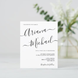 Moderne minimalistische bruiloft zwart-wit