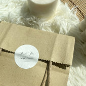 Moderne minimalistische bruiloft | Zwart-wit Ronde Sticker