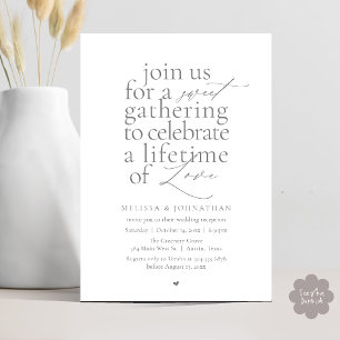 Moderne Minimalistische Bruiloftsreceptie met Zoet Kaart