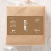 Moderne minimalistische bruine druppelfles Etiket (Insitu)