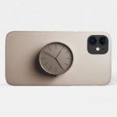 Moderne Minimalistische Bruine Klok - Strak Design Case-Mate iPhone Case (Achterkant (horizontaal))