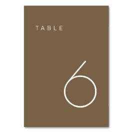 Moderne minimalistische bruine tafel Tent Si Kaart