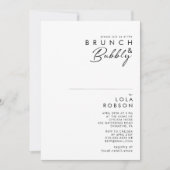 Moderne minimalistische brunch en bubbeldouche kaart (Voorkant)