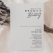 Moderne minimalistische brunch en bubbeldouche kaart