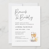 Moderne minimalistische brunch en bubbels kaart (Voorkant)