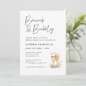 Moderne minimalistische brunch en bubbels kaart (Staand voorkant)