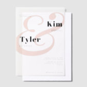 Moderne minimalistische brutale typografie bruilof vellum uitnodigingen (Offset)