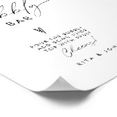 Moderne minimalistische Bubble Bar Trouwbord Poster (Hoek)