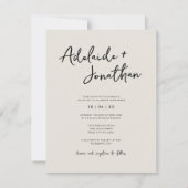 Moderne minimalistische budgettaire uitnodiging to (Voorkant)