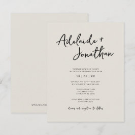 Moderne minimalistische budgettaire uitnodiging to