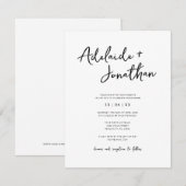 Moderne minimalistische budgettaire uitnodiging vo (Voorkant / Achterkant)