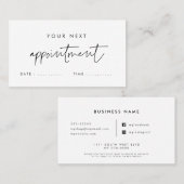 Moderne minimalistische business afsprakenkaartje (Voorkant / Achterkant)