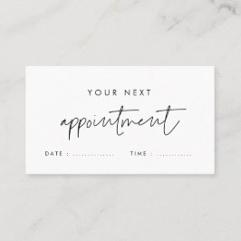 Moderne minimalistische business afsprakenkaartje