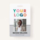 Moderne minimalistische Business Employee ID Kaart Badge (Voorkant)