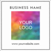 Moderne minimalistische Business Logo Text Sjabloo Sticker (Voorkant)