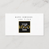 Moderne minimalistische business Uw Logo hier QR-c Visitekaartje (Achterkant)