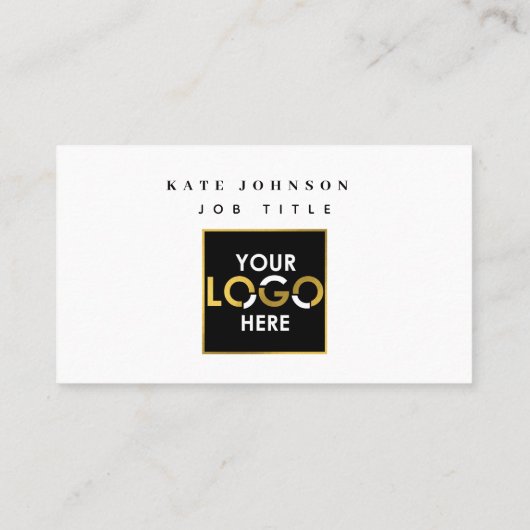 Moderne minimalistische business Uw Logo hier QR-c Visitekaartje (Achterkant)