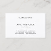 Moderne minimalistische BW Professional Elegant Pl Visitekaartje (Achterkant)