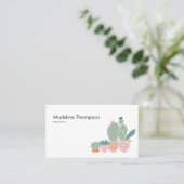 Moderne, minimalistische cactus Cacti Succulent Visitekaartje (Staand voorkant)