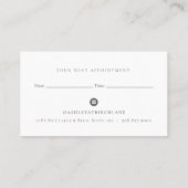 Moderne minimalistische cactus Logo afspraak Visitekaartje (Achterkant)