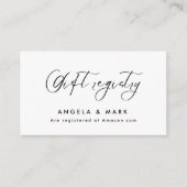 Moderne Minimalistische Cadeau Registratie Bijlage (Voorkant)