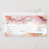 moderne minimalistische cadeaukaart certificaat lo (Voorkant)