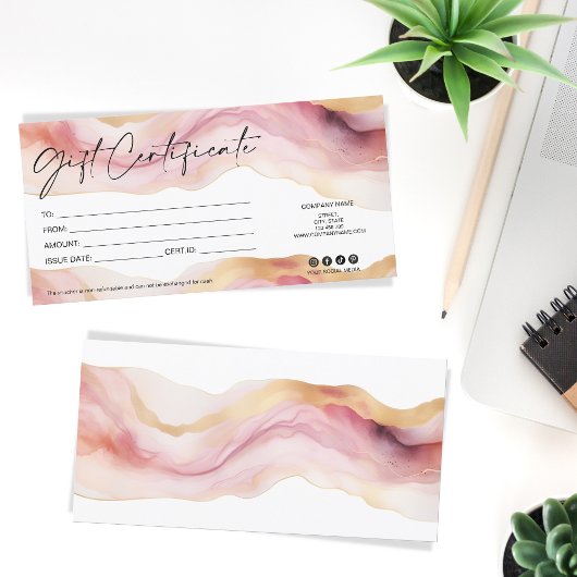 moderne minimalistische cadeaukaart certificaat lo