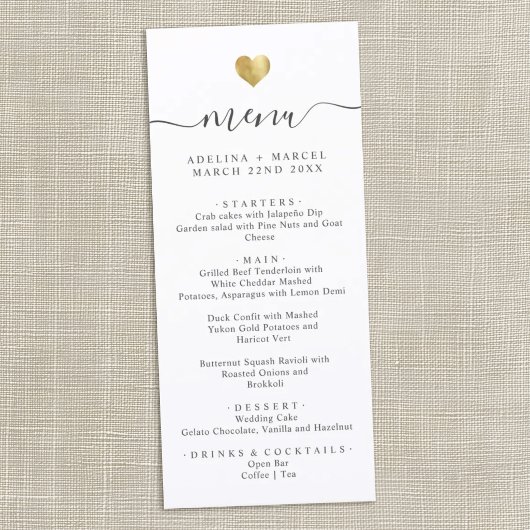 Moderne Minimalistische Calligrafie Gouden Hart Tr Menu
