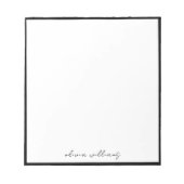 Moderne Minimalistische Calligrafie Monogram Notitieblok (Voorkant)