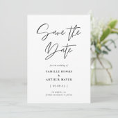  Moderne Minimalistische Calligrafie  Save The Date (Staand voorkant)