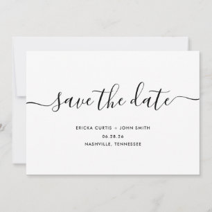Moderne Minimalistische Calligrafie Save The Date