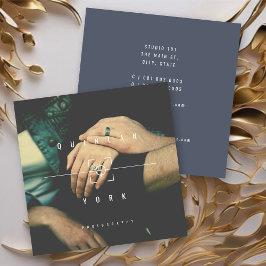 Moderne, minimalistische camera focusfotograaf vierkante visitekaartje