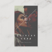 Moderne, minimalistische camera focusfotograaf visitekaartje (Voorkant)