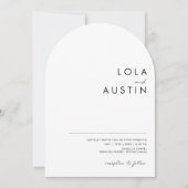 Moderne minimalistische Casual alles in één trouwb Kaart (Voorkant)