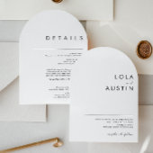 Moderne minimalistische Casual alles in één trouwb Kaart