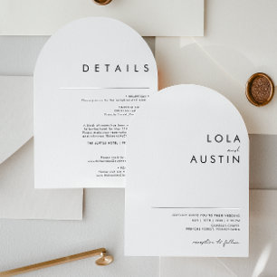 Moderne minimalistische Casual alles in één trouwb Kaart