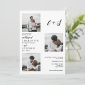 Moderne, minimalistische casual initialen 4 foto's kaart (Staand voorkant)