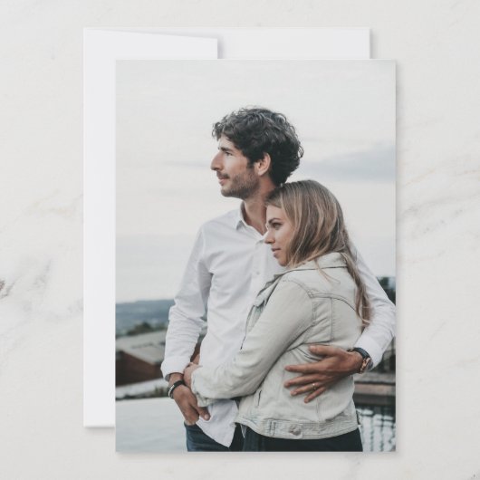 Moderne, minimalistische casual initialen 4 foto's kaart (Achterkant)