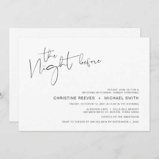 Moderne Minimalistische Casual repetitie van het M Kaart (Voorkant / Achterkant)