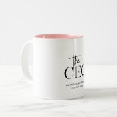 Moderne Minimalistische CEO Mok | Gepersonaliseerd (Voorkant links)