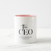 Moderne Minimalistische CEO Mok | Gepersonaliseerd (Center)